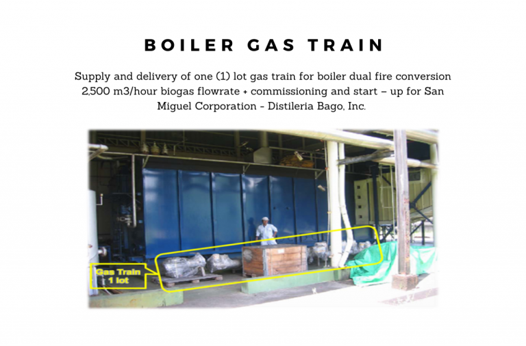 Boiler gas train for boiler dual fire conversion