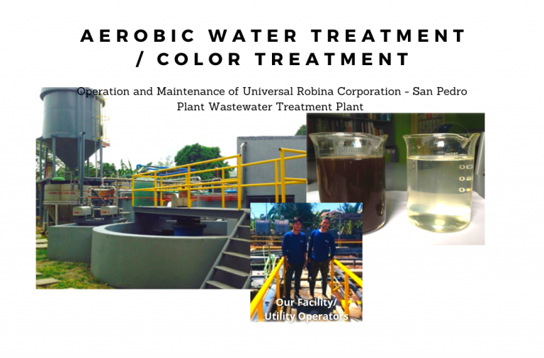 operation and maintenance of wastewater treatment plant for aerobic water treatment and color treatment