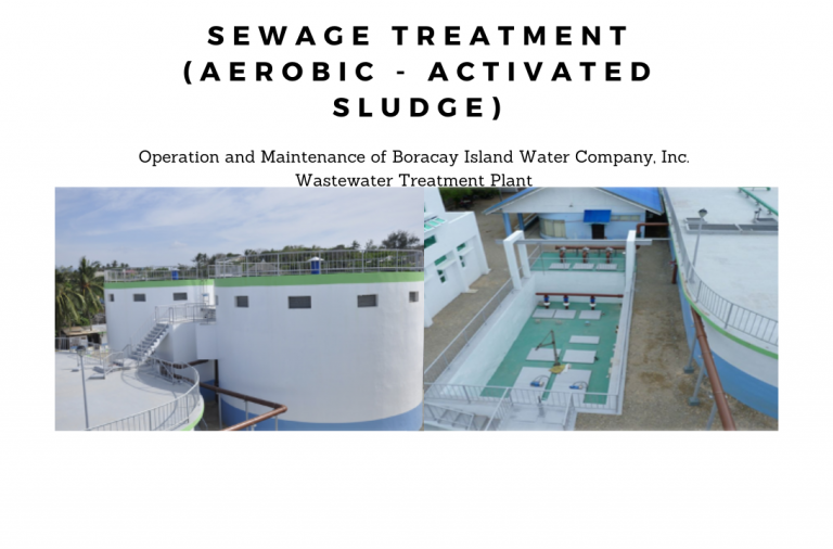 Sewage treatment plant for aerobic system and activated sludge